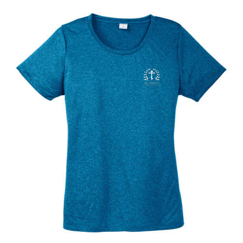 AllSaintsofNorthAmerica - Sport-Tek Ladies Heather Contender Scoop Neck Tee