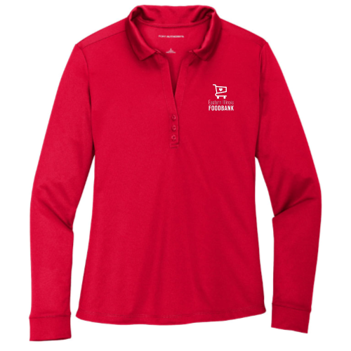 EasternIllinoisFoodbank - Port Authority Ladies Silk Touch Performance Long Sleeve Polo v2