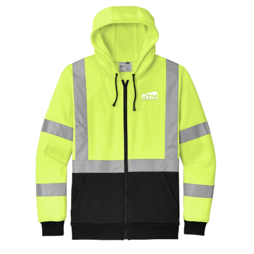JTM Construction - CornerStone A107 Class 3 Heavy-Duty Fleece Full-Zip Hoodie CSF300