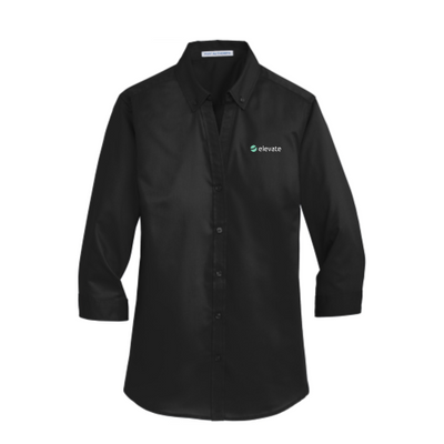 Elevate - Port Authority Ladies 3/4-Sleeve SuperPro™ Twill Shirt