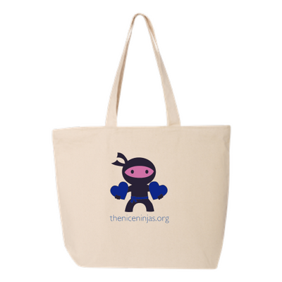 NiceNinjas - 24.5L Canvas Zippered Tote