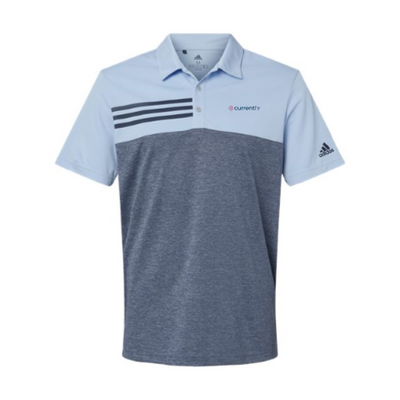 CurrentHR Heather Colorblock 3-Stripes Sport Shirt