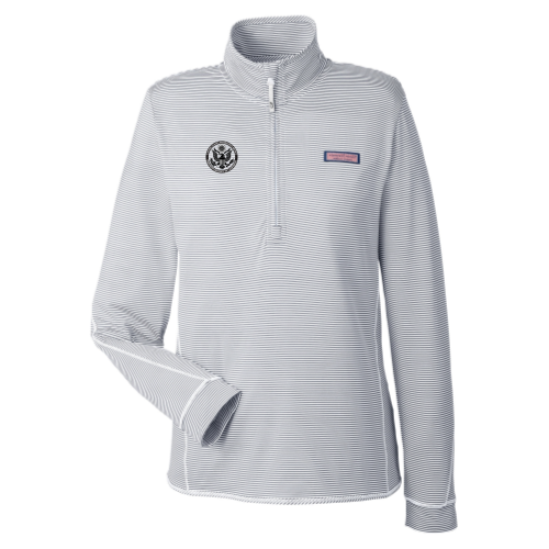 CANP - Vineyard Vines Women's Microstripe Sankaty Half-Zip Pullover