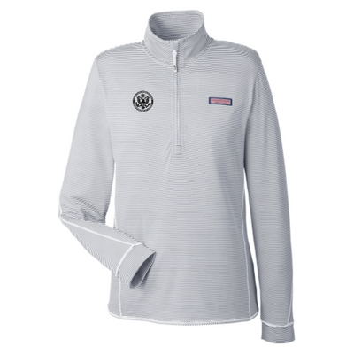 CANP - vineyard vines - Women's Microstripe Sankaty Half-Zip Pullover