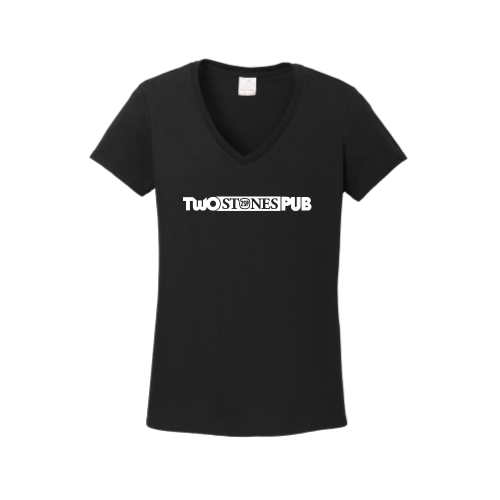 TwoStonesPubStore - Gildan Ladies Heavy Cotton 100% Cotton V-Neck T-Shirt v1