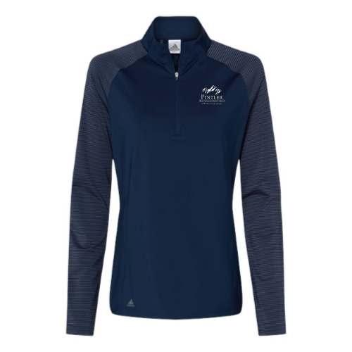 PintlerWMG - Adidas Women's Stripe Block Quarter-Zip Pullover v1