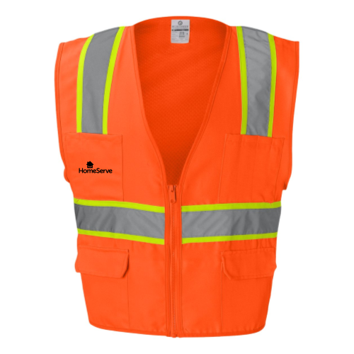 Homeserve - Solid Front Safety Vest With Mesh Back