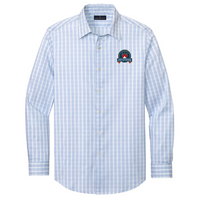 White/ Newport Blue Grid Check