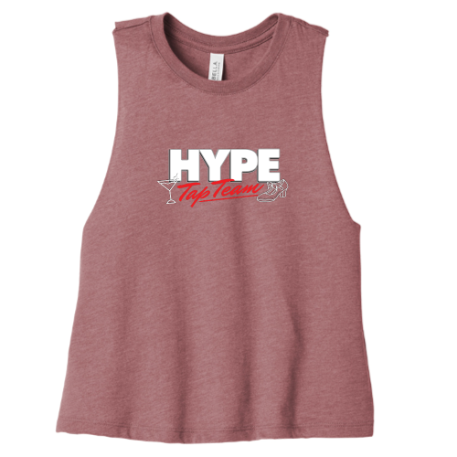 Hype Tap Team - BELLA+CANVAS Women's Racerback Cropped Tank - v1