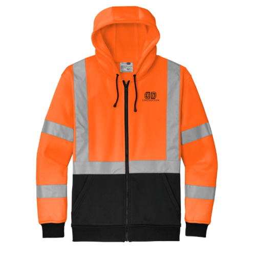 DDConstruction - CornerStone A107 Class 3 Heavy-Duty Fleece Full-Zip Hoodie