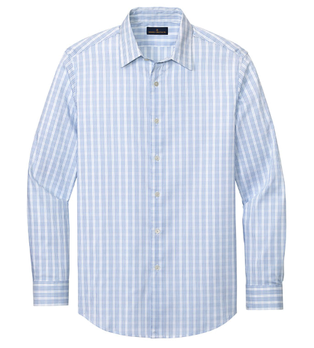 White/ Newport Blue Grid Check