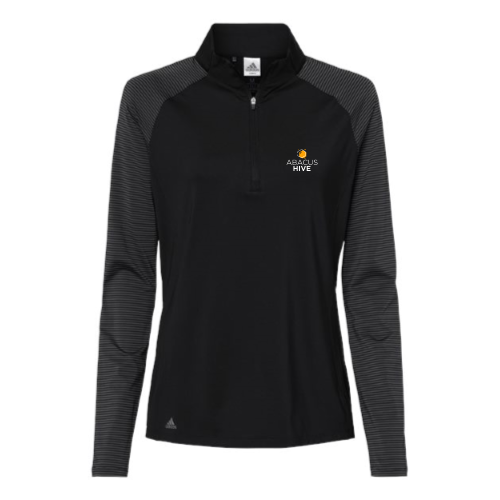 AbacusHive - Women's Stripe Block Quarter-Zip Pullover