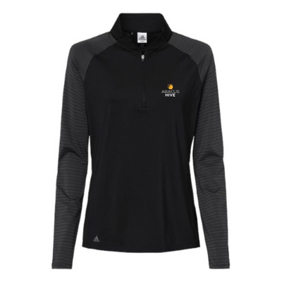 AbacusHive - Women's Stripe Block Quarter-Zip Pullover