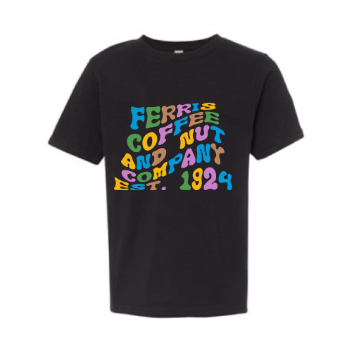 FerrisCoffee - Youth Premium Short Sleeve Crew - YOUTH - Warp Colorful