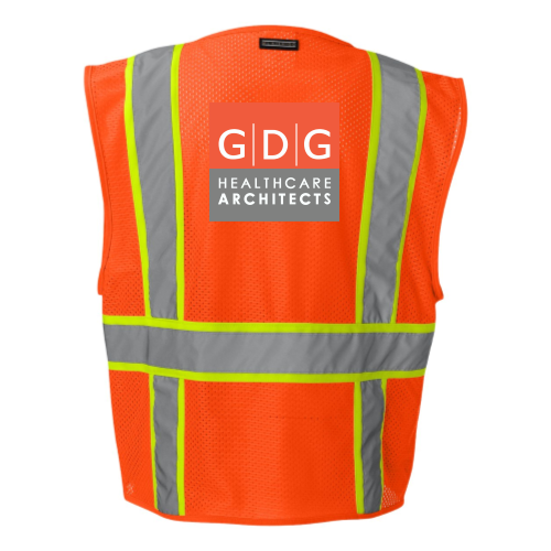 GDG - Solid Front Safety Vest With Mesh Back