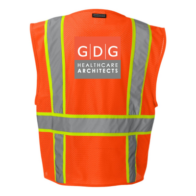 GDG - Solid Front Safety Vest With Mesh Back