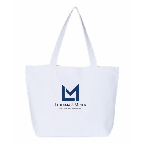 LedesmaMeyerConstruction - 24.5L Canvas Zippered Tote