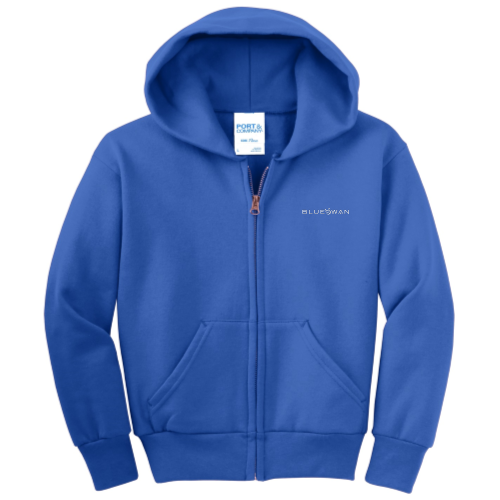 BlueSwan - Port & Company Youth Full-Zip Hooded Sweatshirt