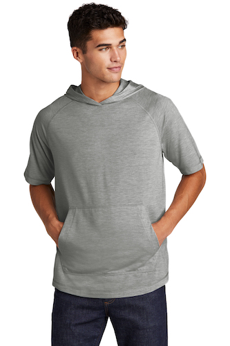 Sport-Tek PosiCharge Tri-Blend Wicking Short Sleeve Hoodie ST404