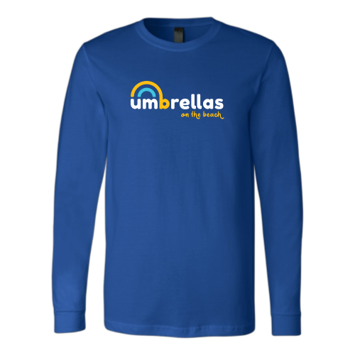 Umbrellas On The Beach - Bella+Canvas Unisex Jersey Long Sleeve Tee