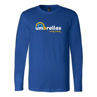 Umbrellas On The Beach - Bella+Canvas Unisex Jersey Long Sleeve Tee
