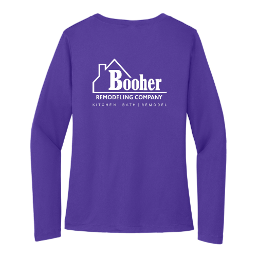 BooherRemodelingCompany - Sport Tek Ladies Long Sleeve V Neck Competitor Tee