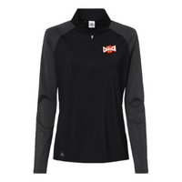 CrunchFitness - Adidas - Women's Stripe Block Quarter-Zip Pullover