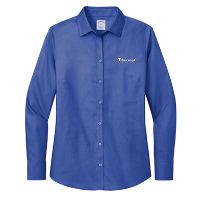 ThermalSupply - Brooks Brothers Women's Wrinkle-Free Stretch Nailhead Shirt - Dark