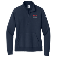 ZFA - Nike Ladies Club Fleece Sleeve Swoosh 1/2-Zip - v1