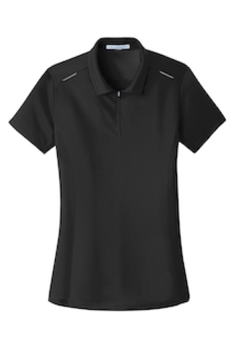 Port Authority Ladies Pinpoint Mesh Zip Polo L580