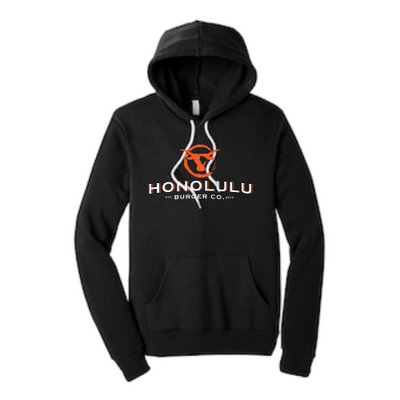 HonoluluBurger - Unisex Sponge Fleece Hoodie - Black / Grey
