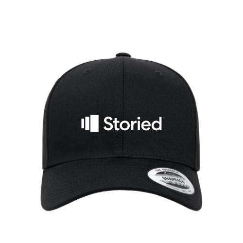 Storied2 - Embroidery Adult Retro Trucker Cap - Black