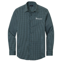 ThermalSupply - Brooks Brothers Tech Stretch Patterned Shirt Dark