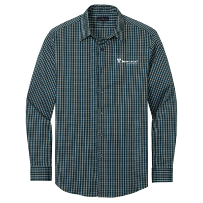 ThermalSupply - Brooks Brothers Tech Stretch Patterned Shirt Dark