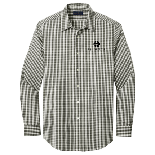 LSNPartners - BrooksBrothers - Men's Tech Stretch Pattern Shirt - Blue