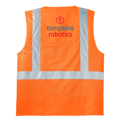 Tompkins Robotics - PRINTED - CornerStone CSV 405 ANSI 107 Class 2 Mesh Back Safety Vest