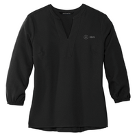 IBWSurveyors - MERCER+METTLE Women's Stretch Crepe 3/4-Sleeve Blouse