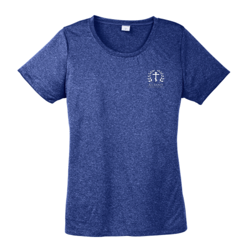 AllSaintsofNorthAmerica - Sport-Tek Ladies Heather Contender Scoop Neck Tee
