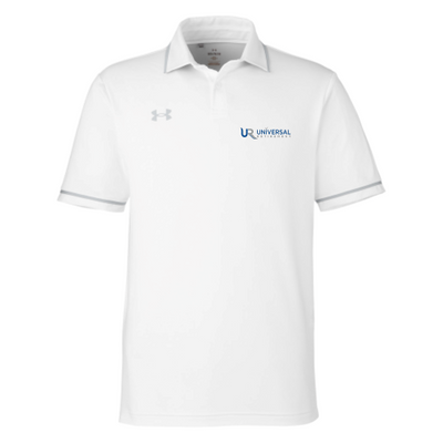 UniversalRetirement - Under Armour Men's Tipped Teams Performance Polo White