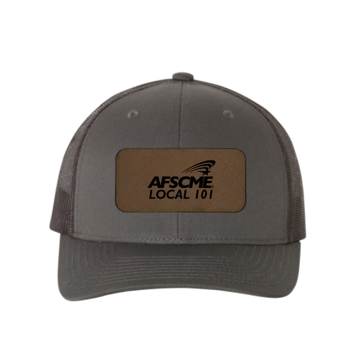 AFSCMELocal101 - Leather Patch Adult Retro Trucker