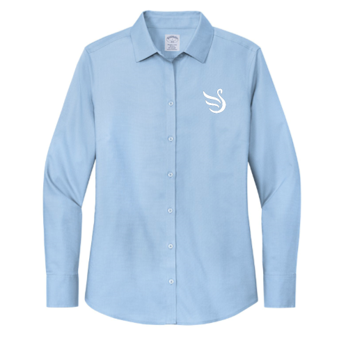 BlueSwan - Brooks Brothers Women's Wrinkle-Free Stretch Nailhead Shirt v1