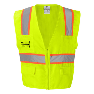 Mineral Ranch - Solid Front Safety Vest With Mesh Back