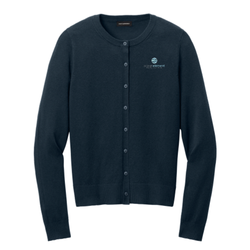 OceanElement - Port Authority Women’s Easy Care Crewneck Cardigan Sweater