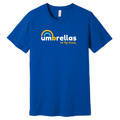 Umbrellas On The Beach - Bella+Canvas Unisex Jersey Short-Sleeve T-Shirt