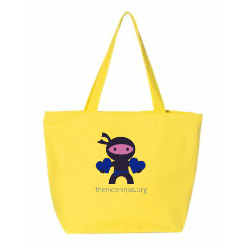 NiceNinjas - 24.5L Canvas Zippered Tote