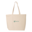 Brickvine - 24.5L Canvas Zippered Tote - White / Natural