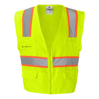 CTCustoms - Solid Front Safety Vest With Mesh Back
