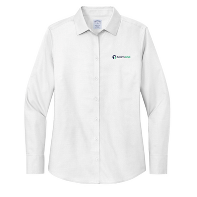 TeamOne - Brooks Brothers Women's Wrinkle-Free Stretch Nailhead Shirt v1