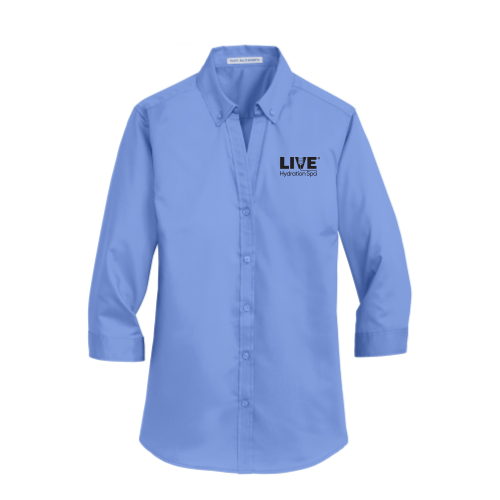 LiveHydrationSpa - Port Authority - Ladies Three-Quarter Sleeve Shirt