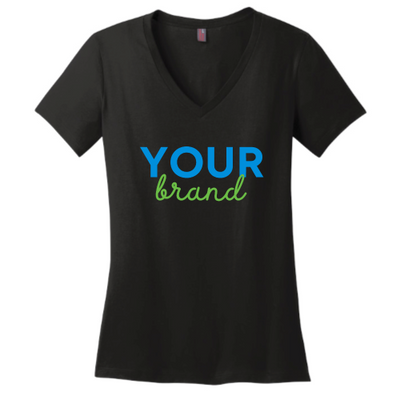 TheRoamingBean - District Made Ladies Perfect Weight V-Neck Tee